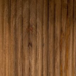 Table basse 76 cm marbre crème et bois strié manguier naturel AURA