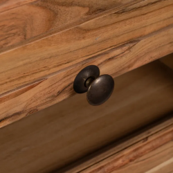 Buffet en bois et plateau en marbre blanc avec 6 tiroirs BELISANE