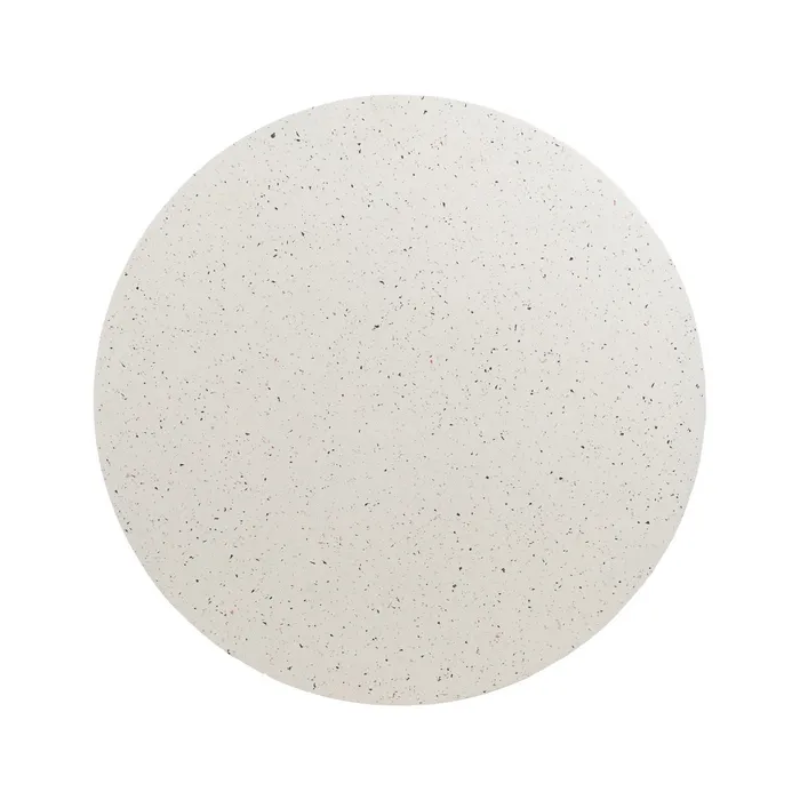 Table basse magnésium blanc moucheté galet sculptural chic ARIONEA