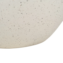 Table basse magnésium blanc moucheté galet sculptural chic ARIONEA