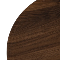 Table basse plateau noyer nuage organique design contemporain PYRÉNA