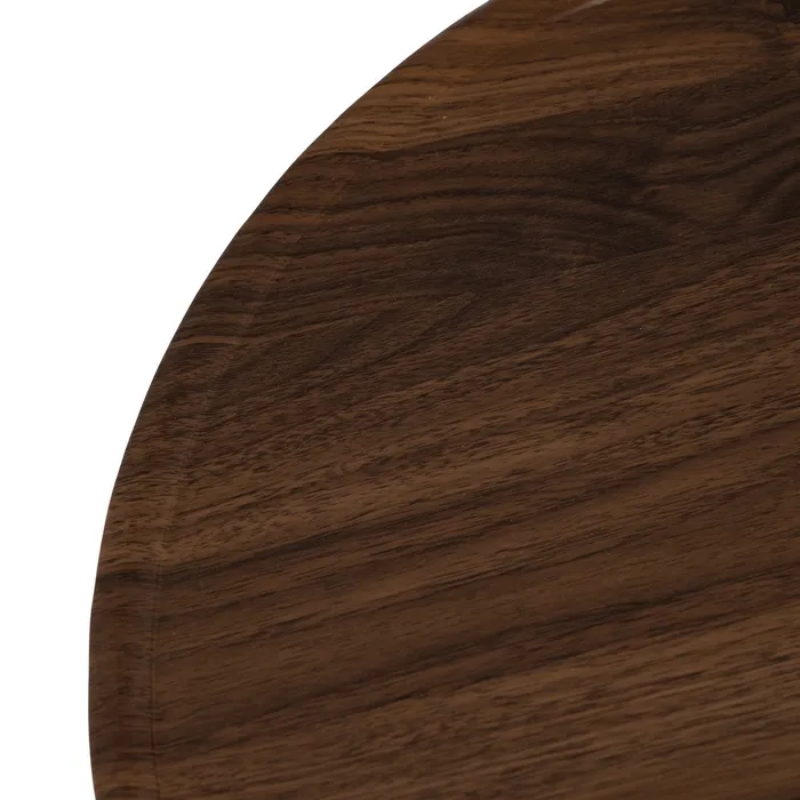 Table basse plateau noyer nuage organique design contemporain PYRÉNA