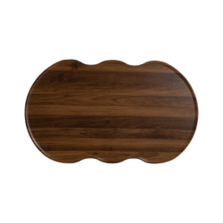 Table basse plateau noyer nuage organique design contemporain PYRÉNA
