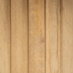 Table basse ovale manguier naturel colonnes rainurées design AQUILON