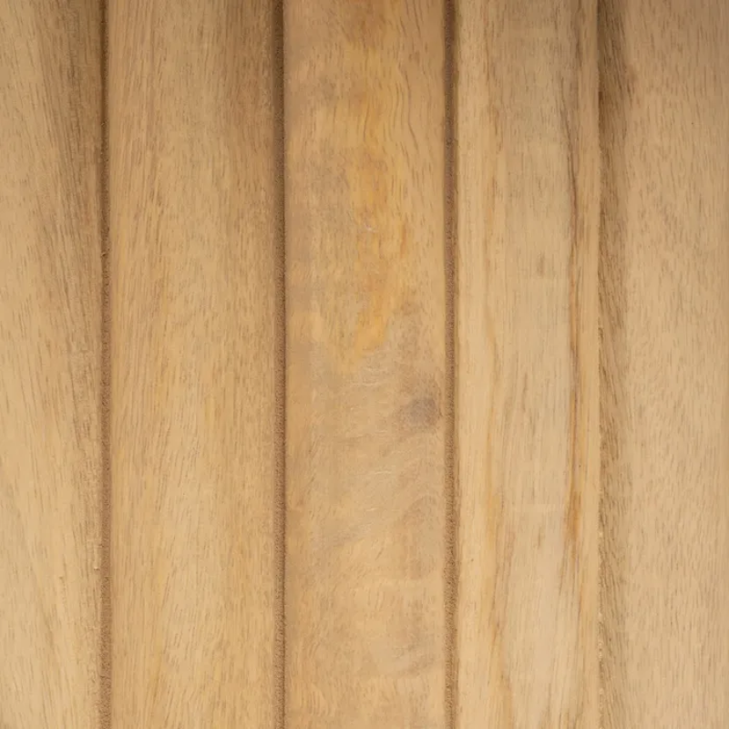 Table basse ovale manguier naturel colonnes rainurées design AQUILON