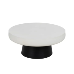 Table basse bicolore magnésium blanc noir design contemporain CRISOLEA