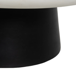 Table basse bicolore magnésium blanc noir design contemporain CRISOLEA
