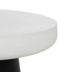 Table basse bicolore magnésium blanc noir design contemporain CRISOLEA