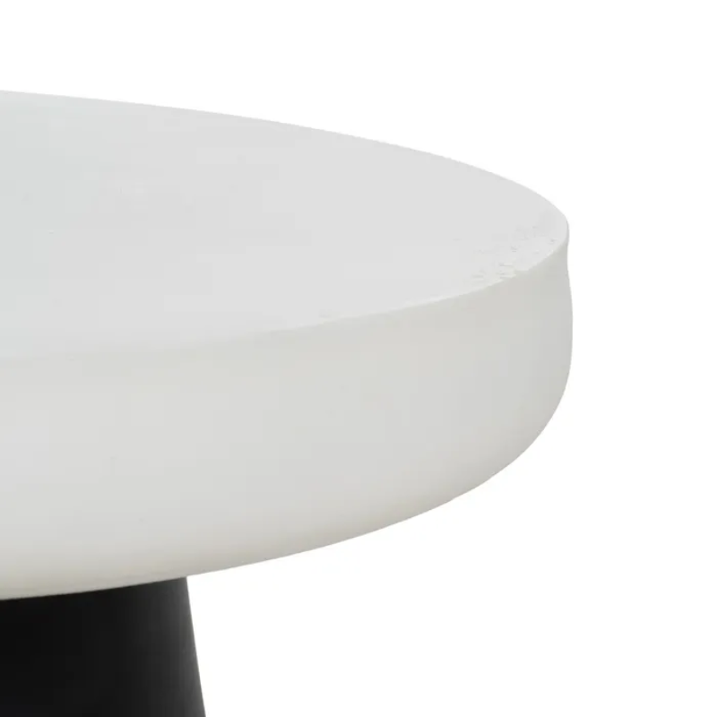 Table basse bicolore magnésium blanc noir design contemporain CRISOLEA
