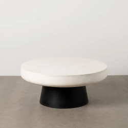 Table basse bicolore magnésium blanc noir design contemporain CRISOLEA