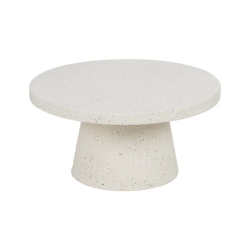 Table basse outdoor magnésium blanc 80 cm de diamètre durable RISOLE