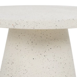 Table basse outdoor magnésium blanc 80 cm de diamètre durable RISOLE