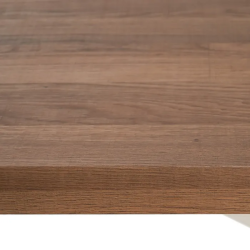 Table 160 cm ÉRABLEA bois rectangulaire avec pied croisé blanc design