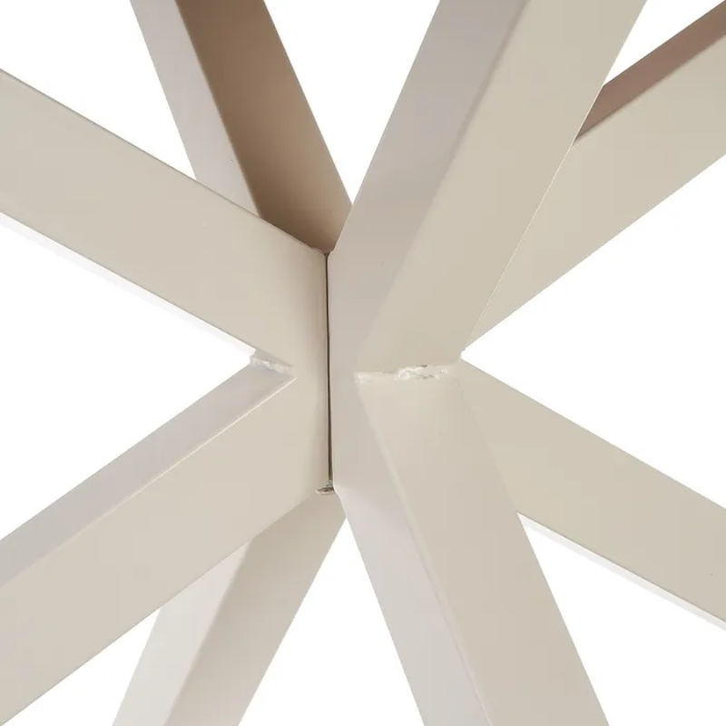 Table 160 cm ÉRABLEA bois rectangulaire avec pied croisé blanc design