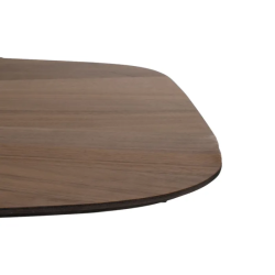 Table 178 cm bois naturel piètement noir graphique épuré CELUNEA