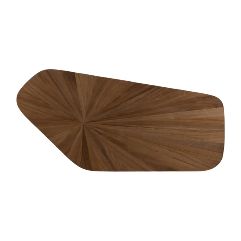 Table 178 cm bois naturel piètement noir graphique épuré CELUNEA