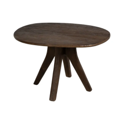 Table 120 cm manguier marron pieds croisés design chic VENTERIA