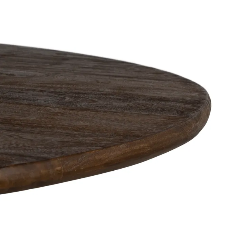 Table 120 cm manguier marron pieds croisés design chic VENTERIA
