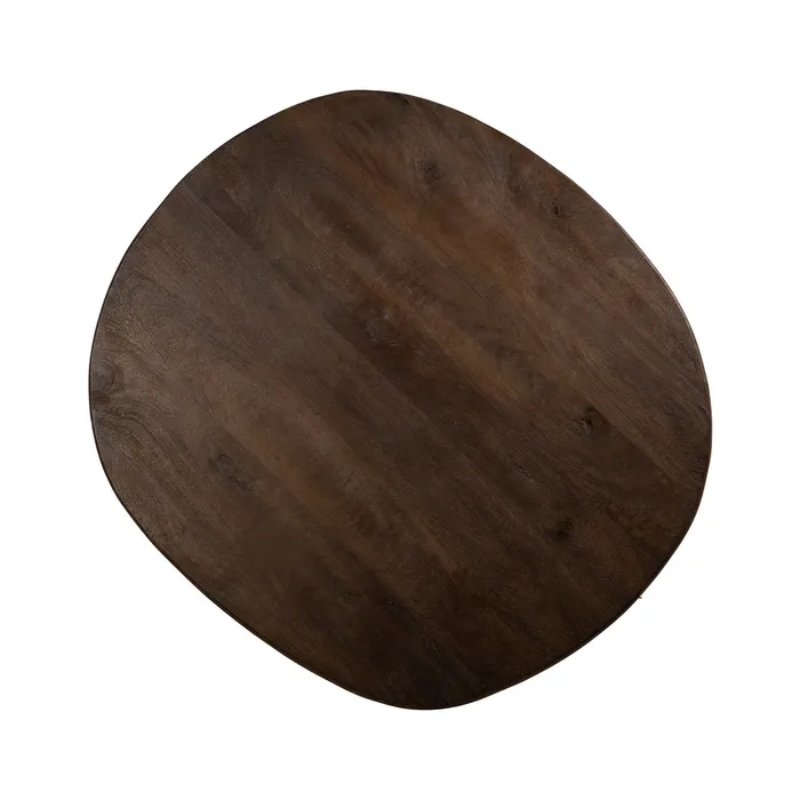 Table 120 cm manguier marron pieds croisés design chic VENTERIA