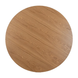 Table ronde 120 cm bois naturel pied central conique élégant RIZEA