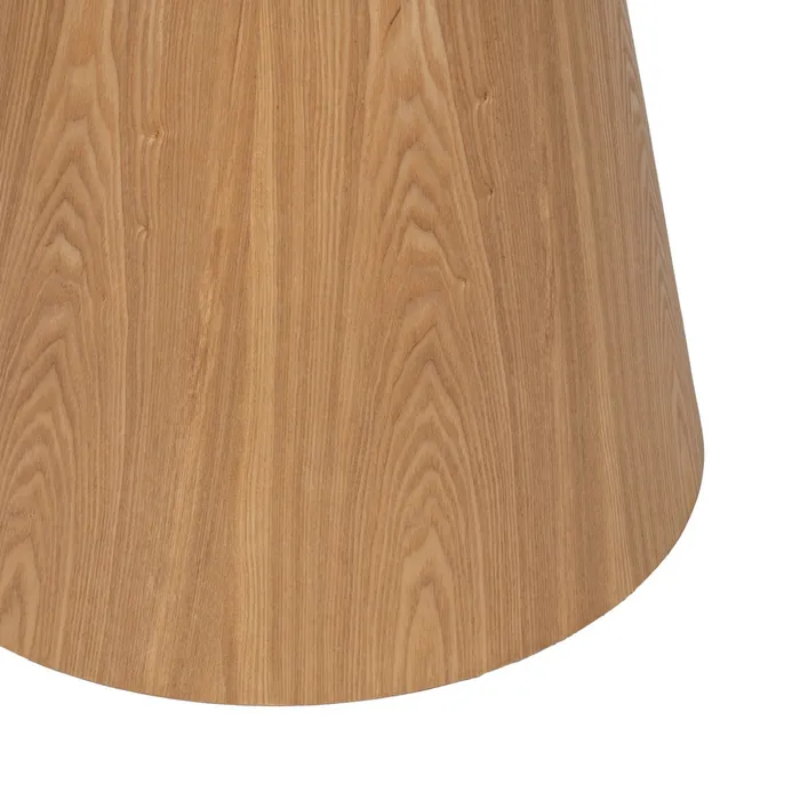 Table ronde 120 cm bois naturel pied central conique élégant RIZEA