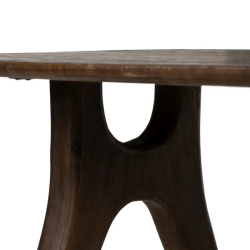 Table 200 cm manguier brun forme sculptée courbée brute MYLONIS