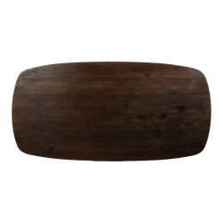 Table 200 cm manguier brun forme sculptée courbée brute MYLONIS
