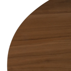 Table 178 cm MDF naturel piètement central noir moderne SYLVORA