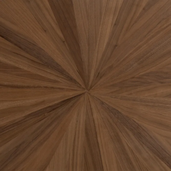 Table 178 cm MDF naturel piètement central noir moderne SYLVORA