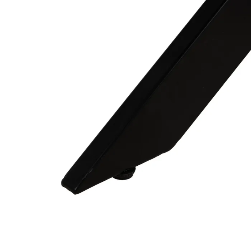 Table 178 cm MDF naturel piètement central noir moderne SYLVORA