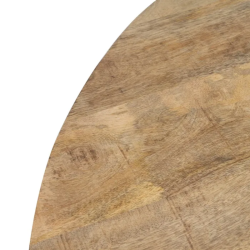 Table ronde 130 cm bois massif pied noir graphique moderne CALYPSO