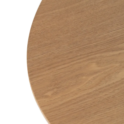 Table ovale 160 cm bois naturel pied conique sculpté chic OMBRELUNE