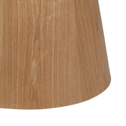 Table ovale 160 cm bois naturel pied conique sculpté chic OMBRELUNE