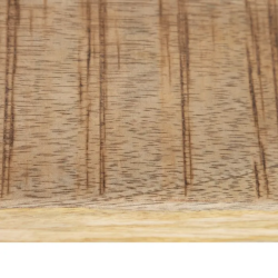 Table à manger LYSANDRA 160 cm en bois brut artisanal et métal noir