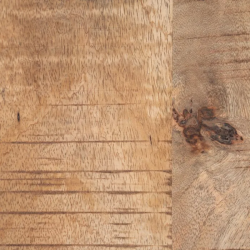 Table à manger LYSANDRA 160 cm en bois brut artisanal et métal noir