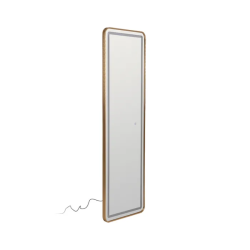 Miroir LED tactile pleine hauteur cadre doré finition luxe FLORELIS