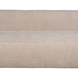 Canapé sculptural galbé en tissu beige texturé 3 places TRELYSIA