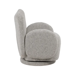 Fauteuil marbré couleur beige pivotant rondeur cosy design IRIDELLE