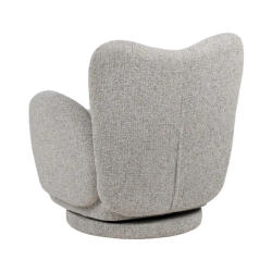 Fauteuil marbré couleur beige pivotant rondeur cosy design IRIDELLE