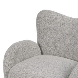 Fauteuil marbré couleur beige pivotant rondeur cosy design IRIDELLE
