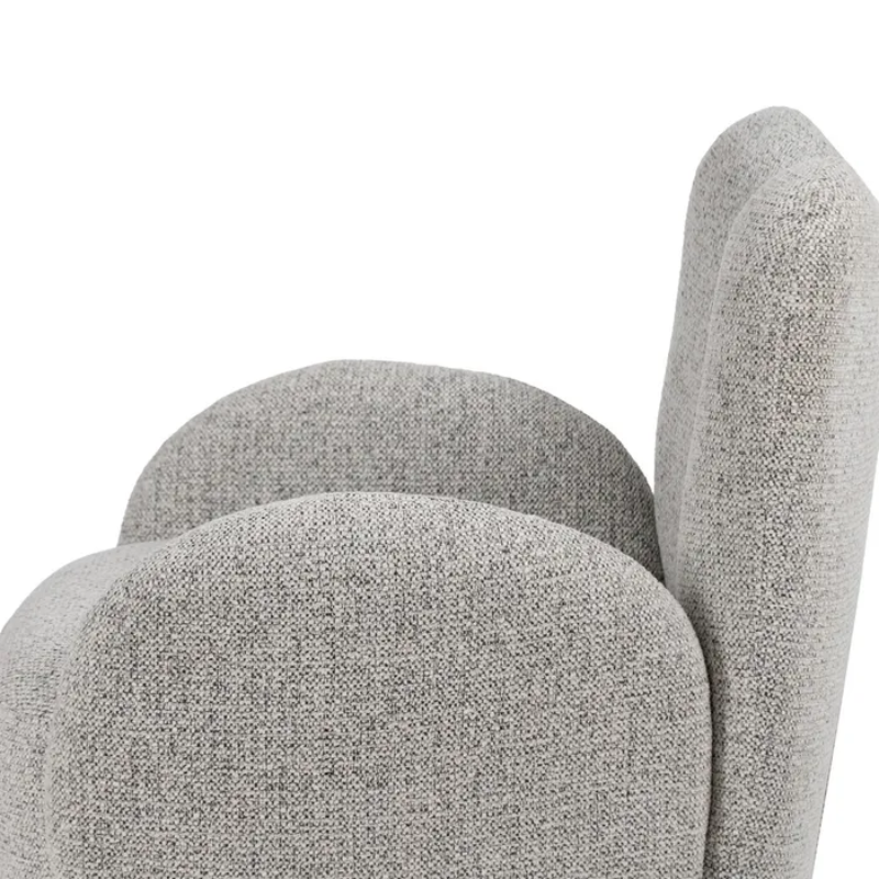 Fauteuil marbré couleur beige pivotant rondeur cosy design IRIDELLE