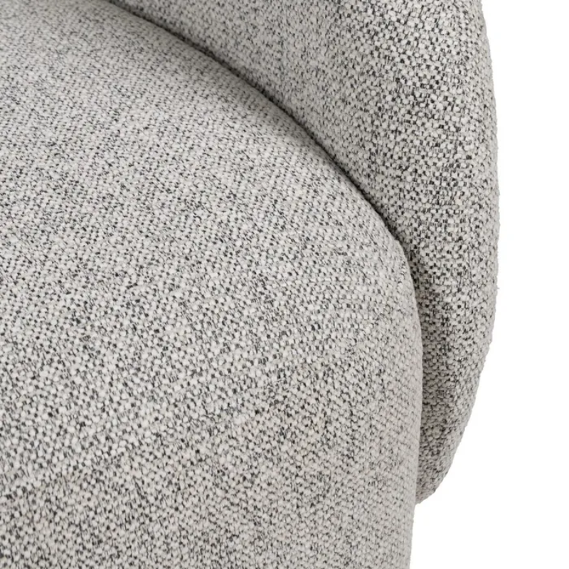 Fauteuil marbré couleur beige pivotant rondeur cosy design IRIDELLE
