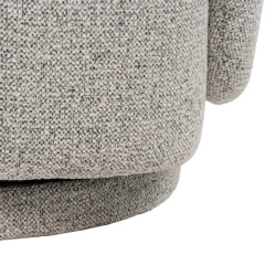 Fauteuil marbré couleur beige pivotant rondeur cosy design IRIDELLE