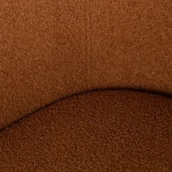 Fauteuil bouclé terracotta métal noir design chaleureux DREFALIA