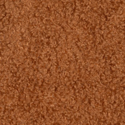 Fauteuil bouclé terracotta métal noir design chaleureux DREFALIA