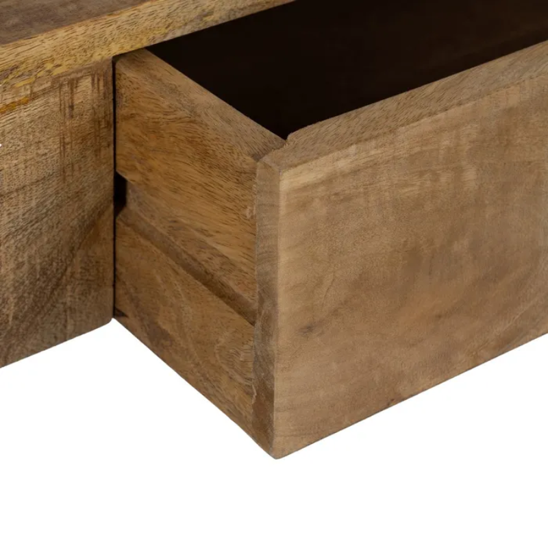 Bureau bois manguier pieds métal noir style loft élégant FLORENSIS
