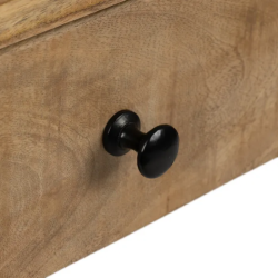 Bureau bois manguier pieds métal noir style loft élégant FLORENSIS