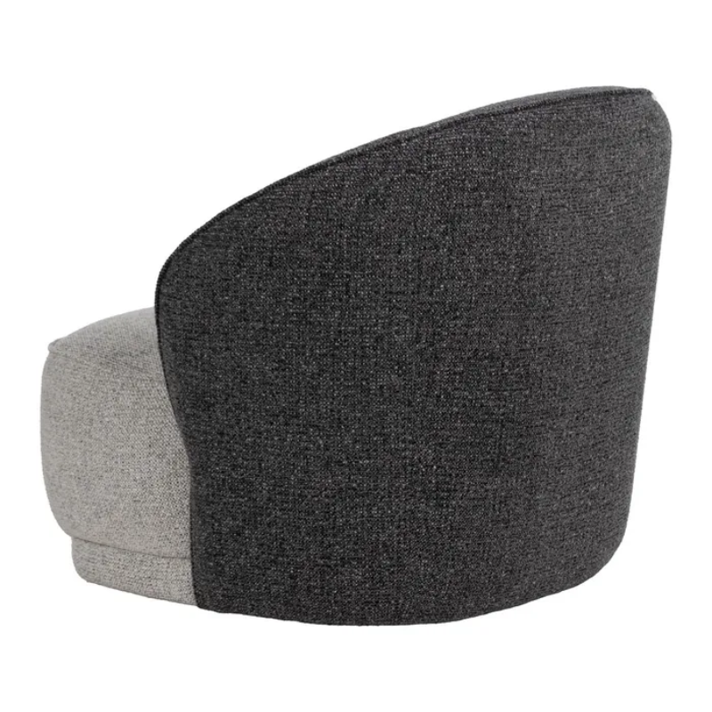 Fauteuil en tissu bicolore gris clair et foncé confortable TRIVANA