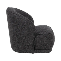 Fauteuil en tissu couleur uni gris marbré un choix élégant TRIVANA