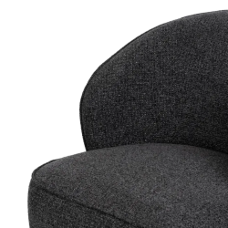 Fauteuil en tissu couleur uni gris marbré un choix élégant TRIVANA